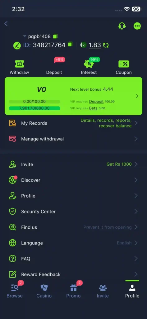 M666 navigation menu